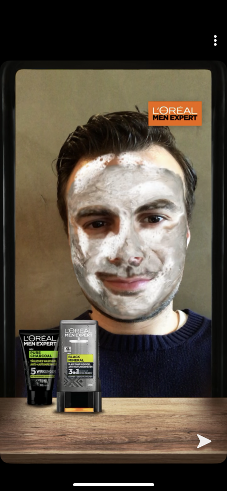 Pure-Charcoal-Serie von LOral Men auf Snapchat (Quelle: L'Oral)
